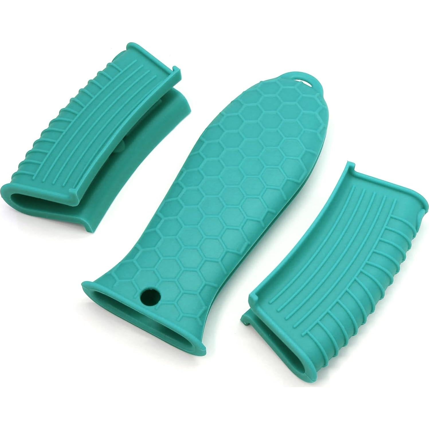 Cubiertas de Mango de Olla HARSKIYER 3 Piezas Verde Antideslizante