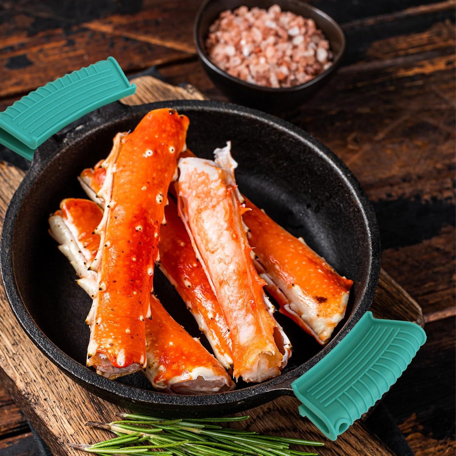 Cubiertas de Mango de Olla HARSKIYER 3 Piezas Verde Antideslizante