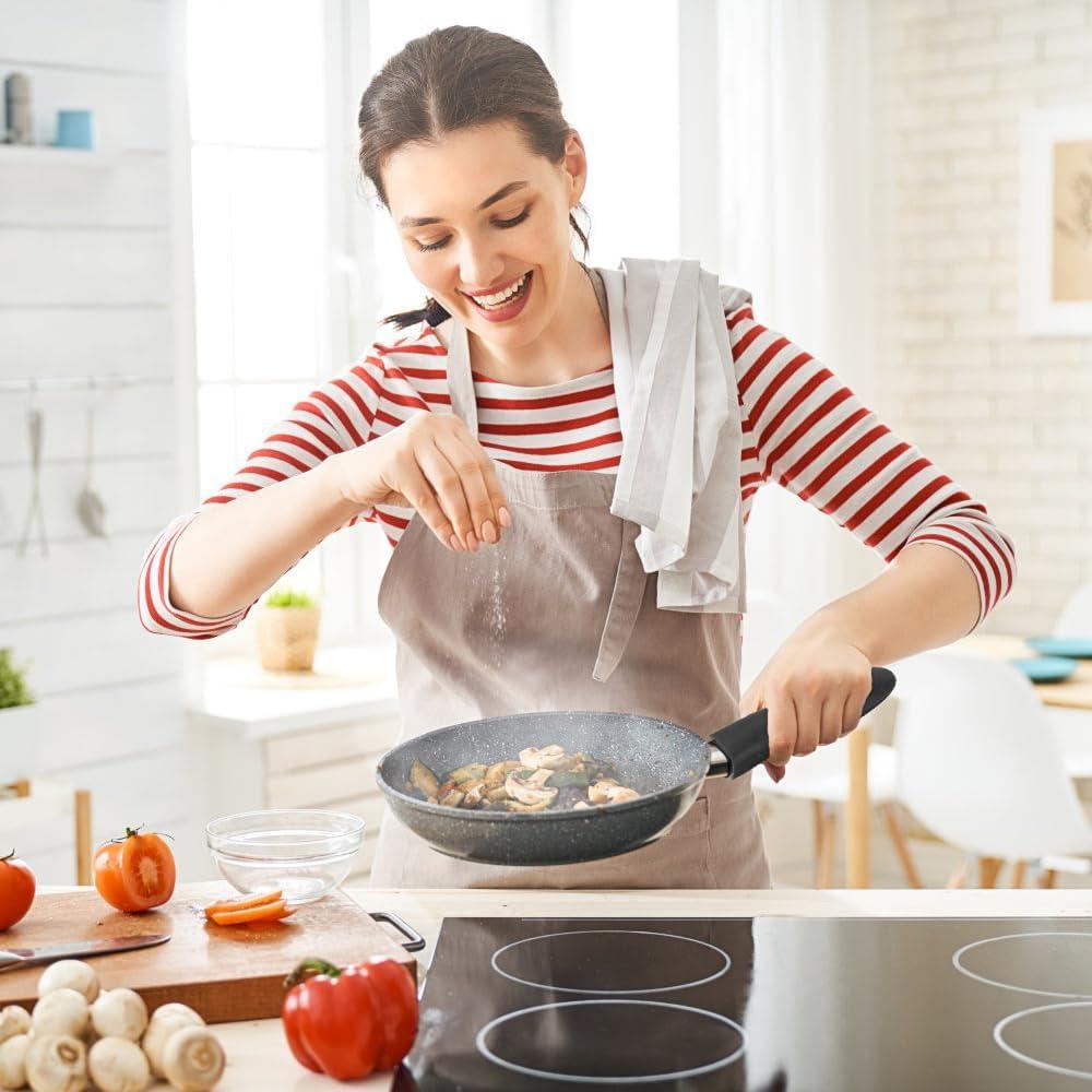 Cubiertas de Mango de Silicona Fiocloina 4 Piezas Rojo Negro