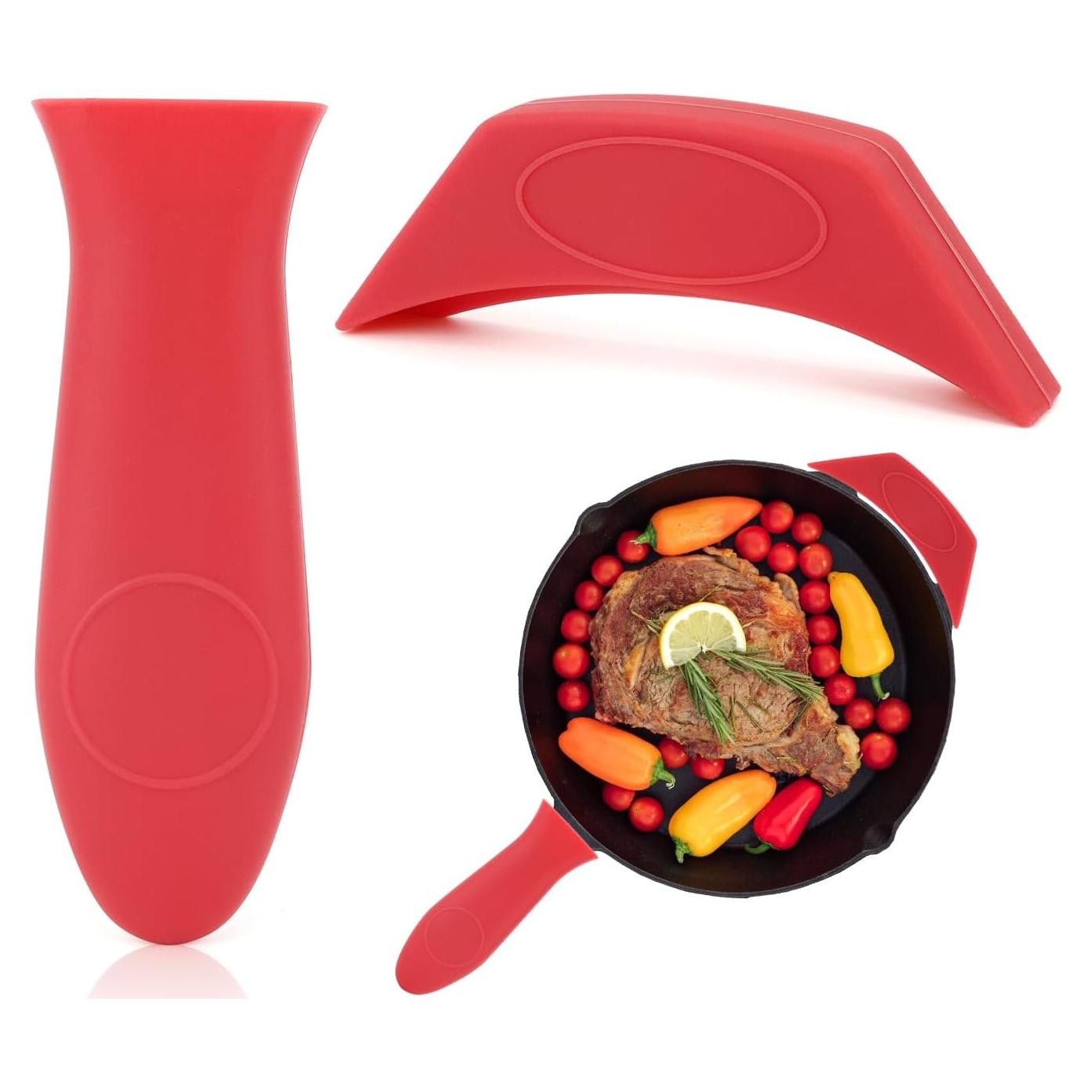 Cubiertas de Mango de Silicona HadrNahkb 2 Pcs Resistentes al Calor