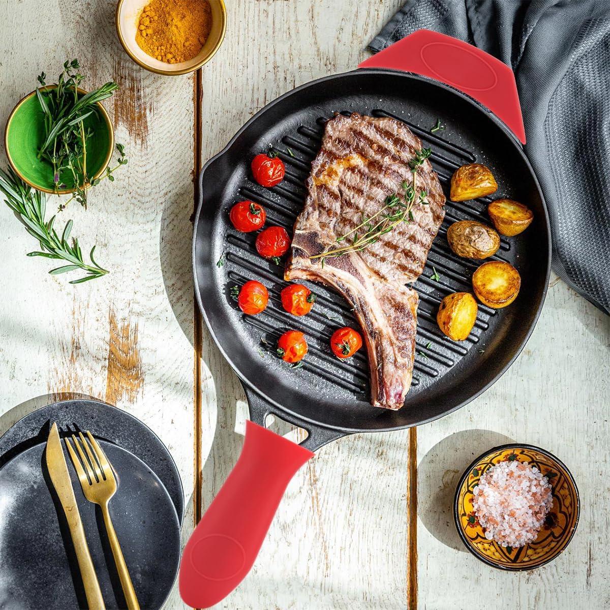 Cubiertas de Mango de Silicona HadrNahkb 2 Pcs Resistentes al Calor