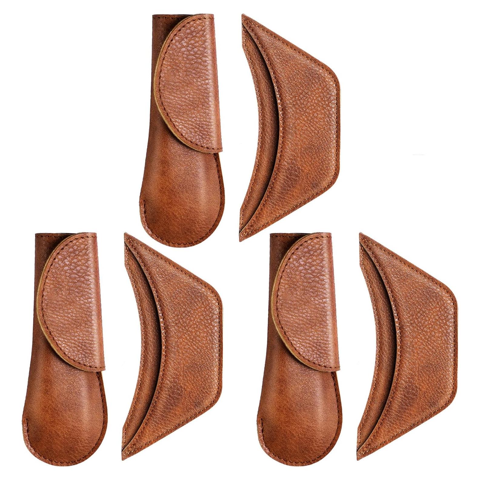 Soportes de Mango de Cuero PU Saintrygo 6 Piezas Antideslizantes