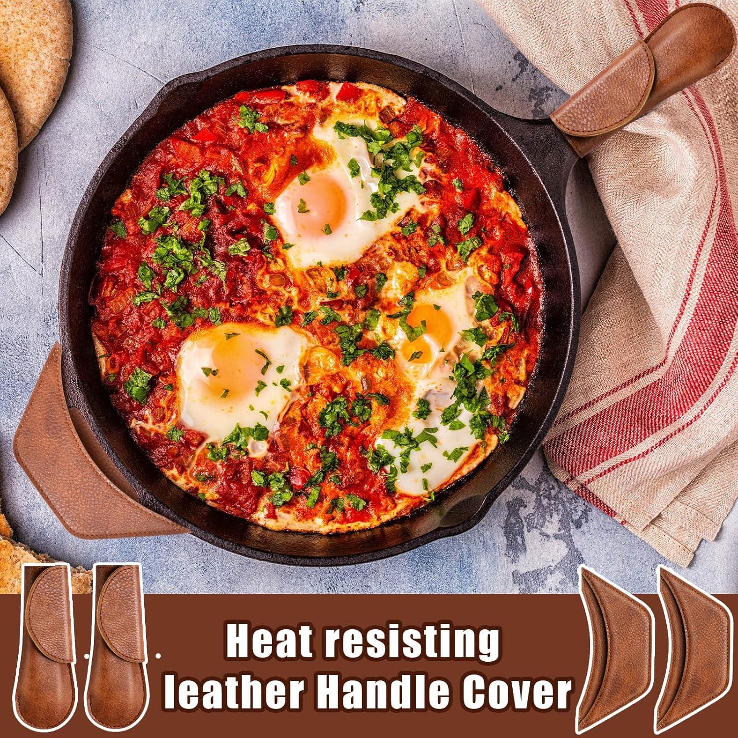 Soportes de Mango de Cuero PU Saintrygo 6 Piezas Antideslizantes