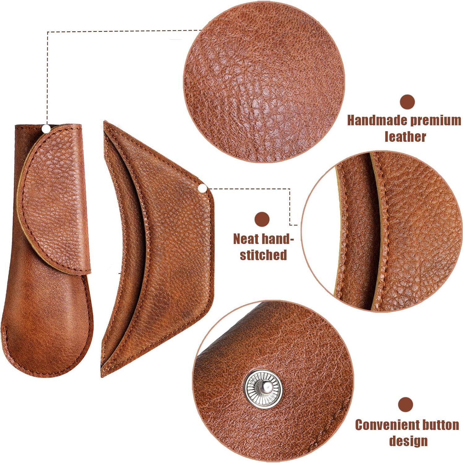 Soportes de Mango de Cuero PU Saintrygo 6 Piezas Antideslizantes