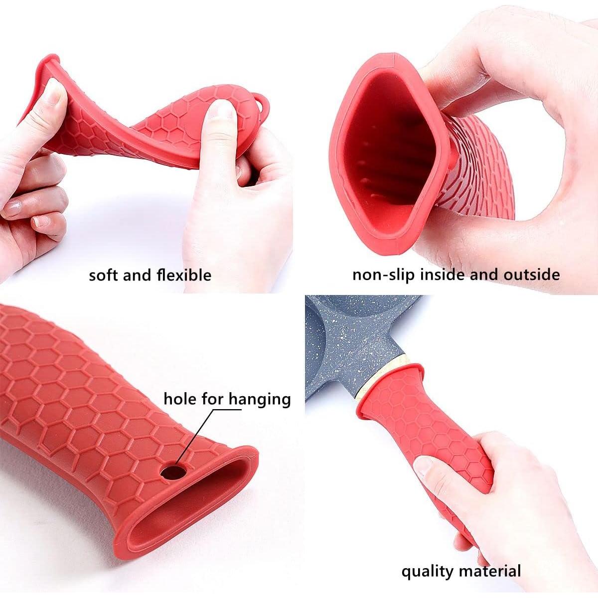 6 Fundas de Mango de Silicona BOYIVI Resistentes al Calor