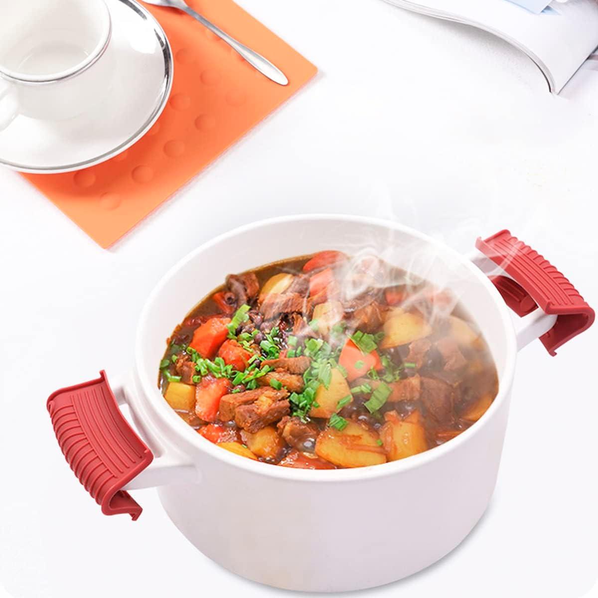 6 Fundas de Mango de Silicona BOYIVI Resistentes al Calor