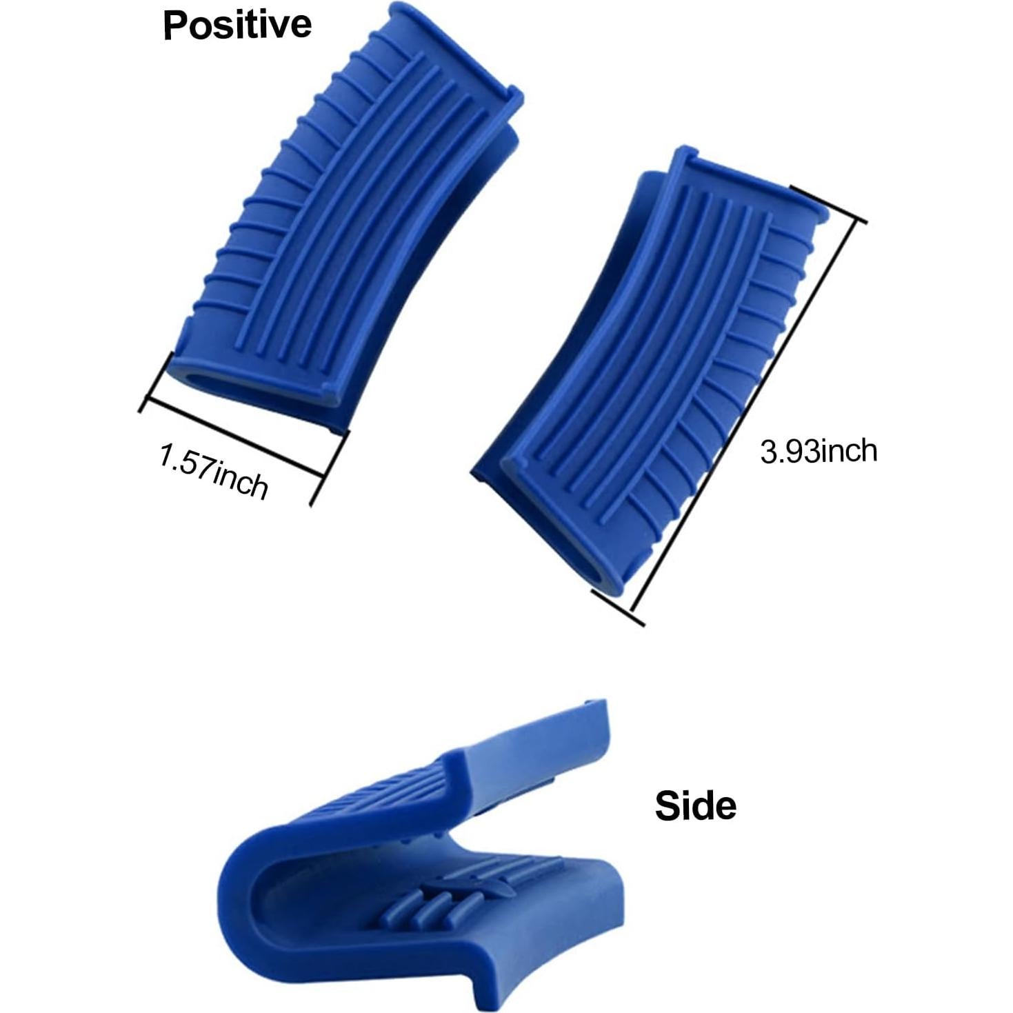 Cubiertas de Mango de Sartén de Hierro Fundido Shudyear - 3 Piezas Silicona Azul