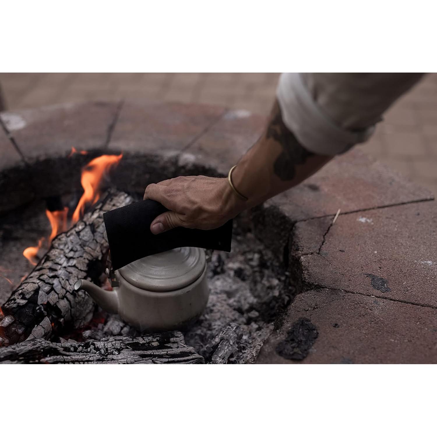 Almohadilla Térmica Barebones - Soporte de Olla Cuero Negro
