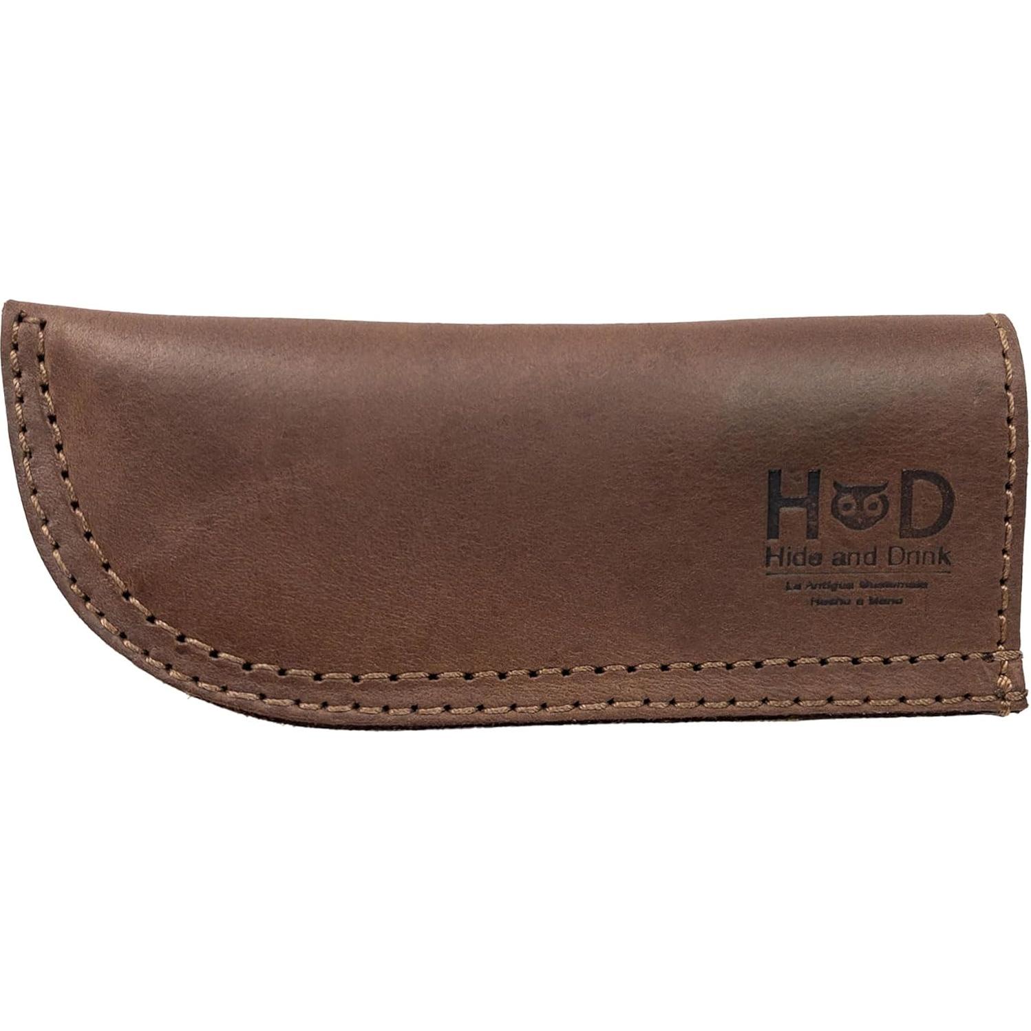 Soporte de Mango de Cuero Rústico Hide & Drink 10.16 cm