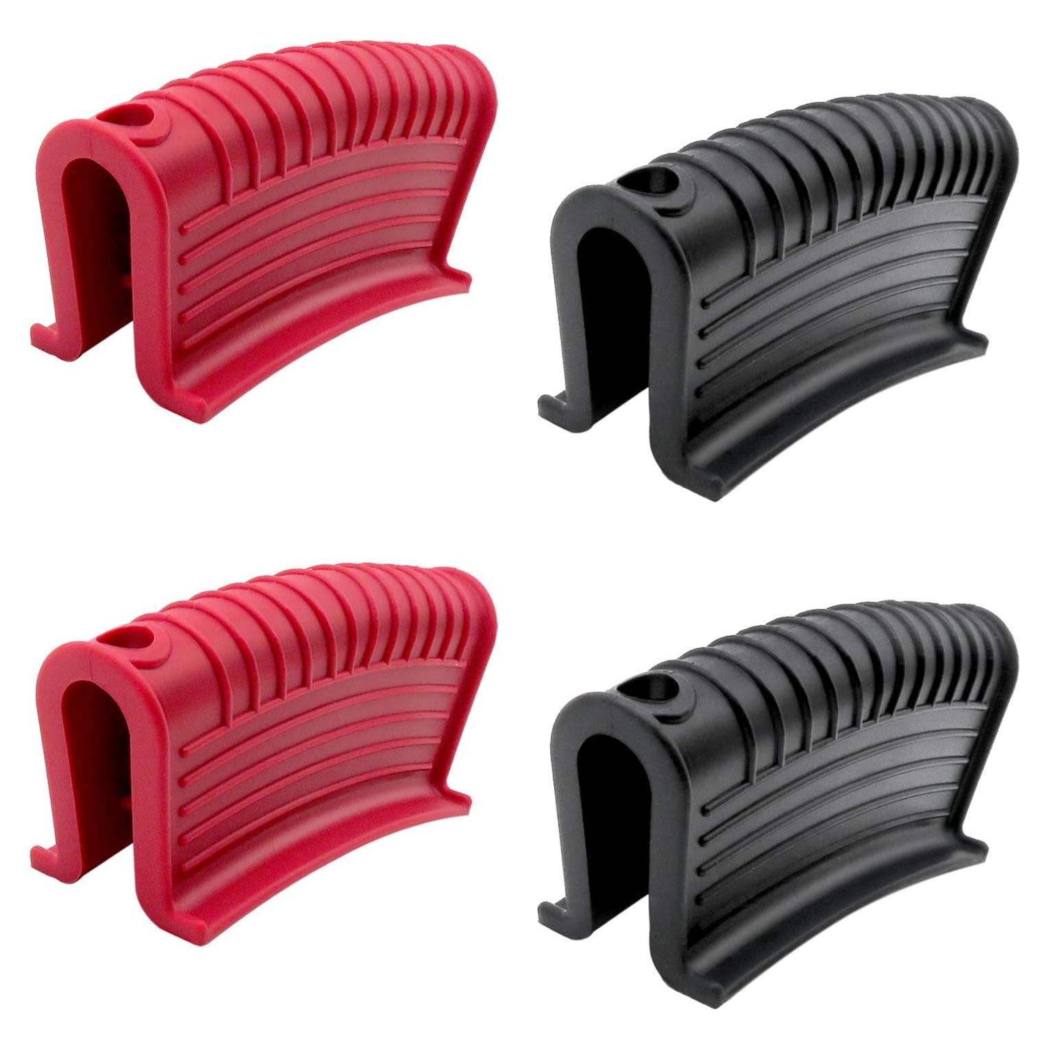 2 Pares de Fundas de Silicona Aislantes para Mangos de Sartenes