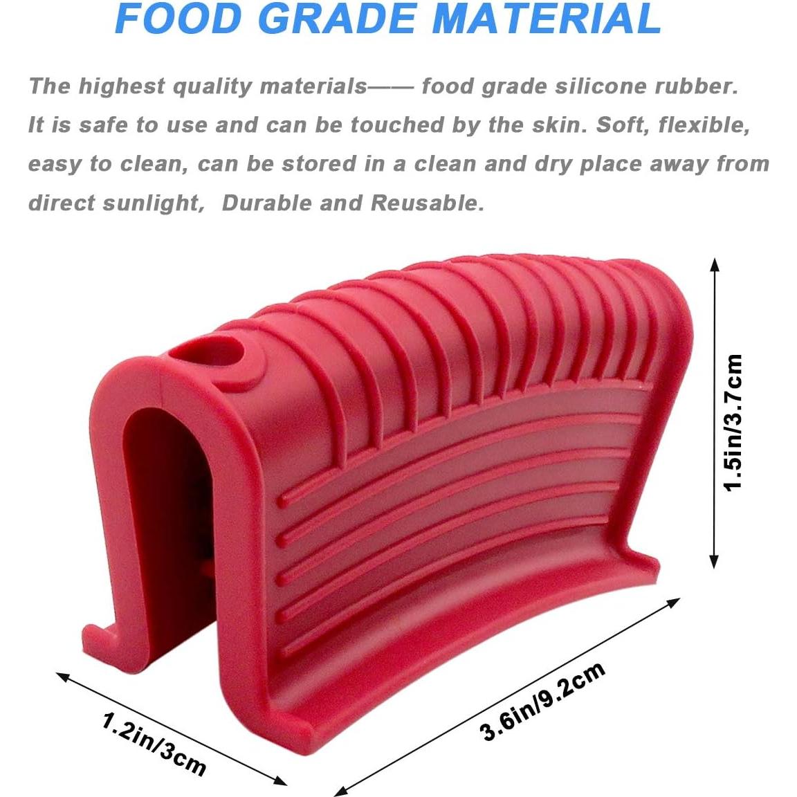 2 Pares de Fundas de Silicona Aislantes para Mangos de Sartenes