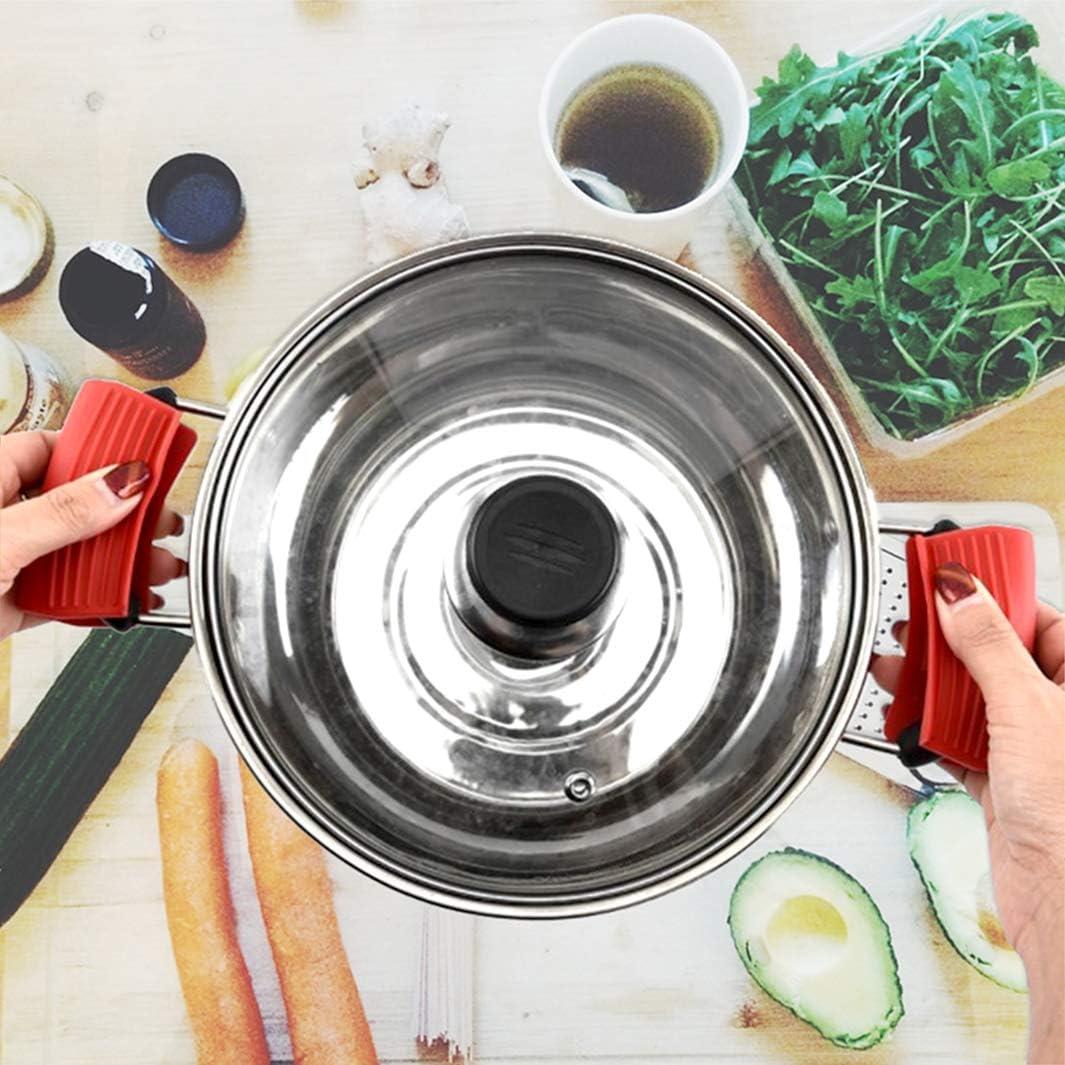 2 Pares de Fundas de Silicona Aislantes para Mangos de Sartenes