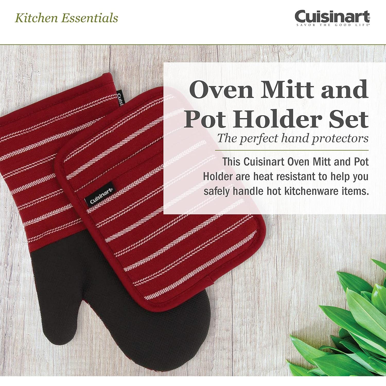 Guantes de Horno Cuisinart Rojo Dahlia Resistentes al Calor