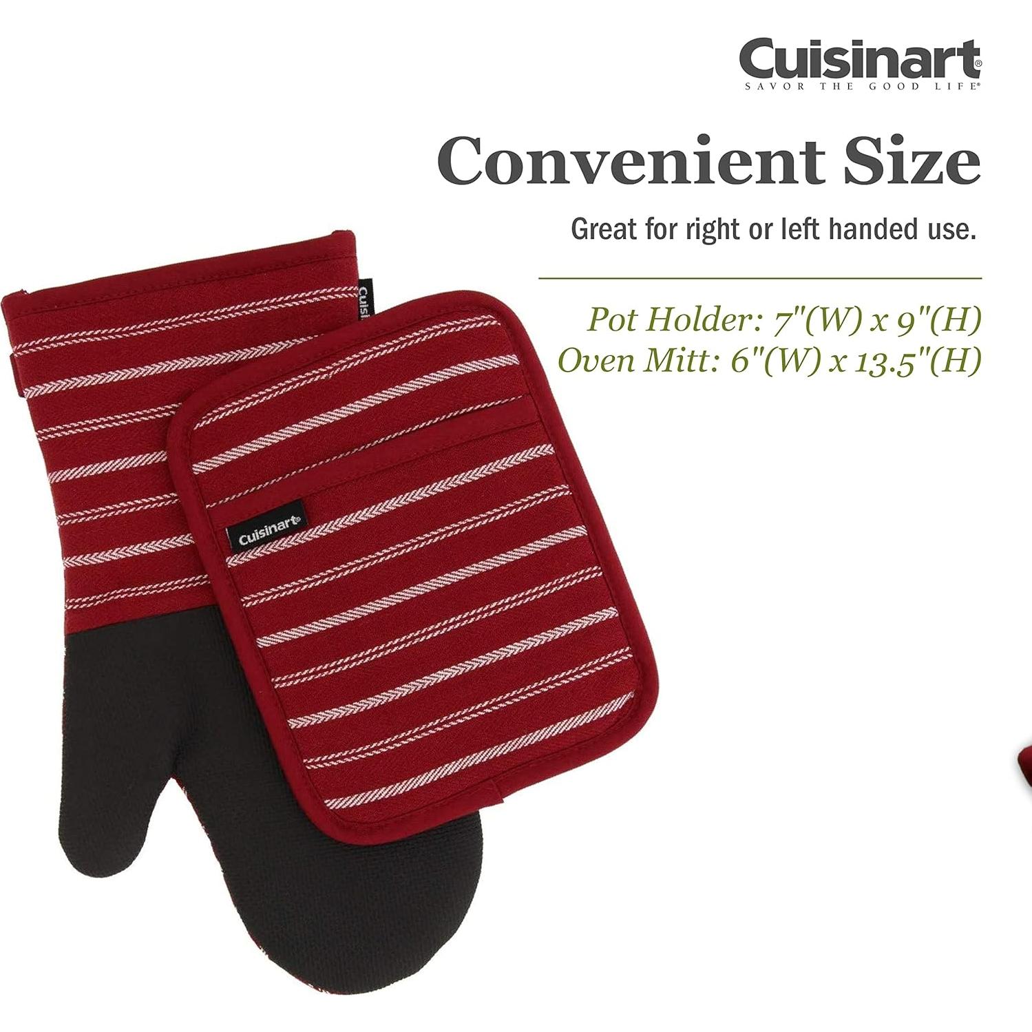 Guantes de Horno Cuisinart Rojo Dahlia Resistentes al Calor
