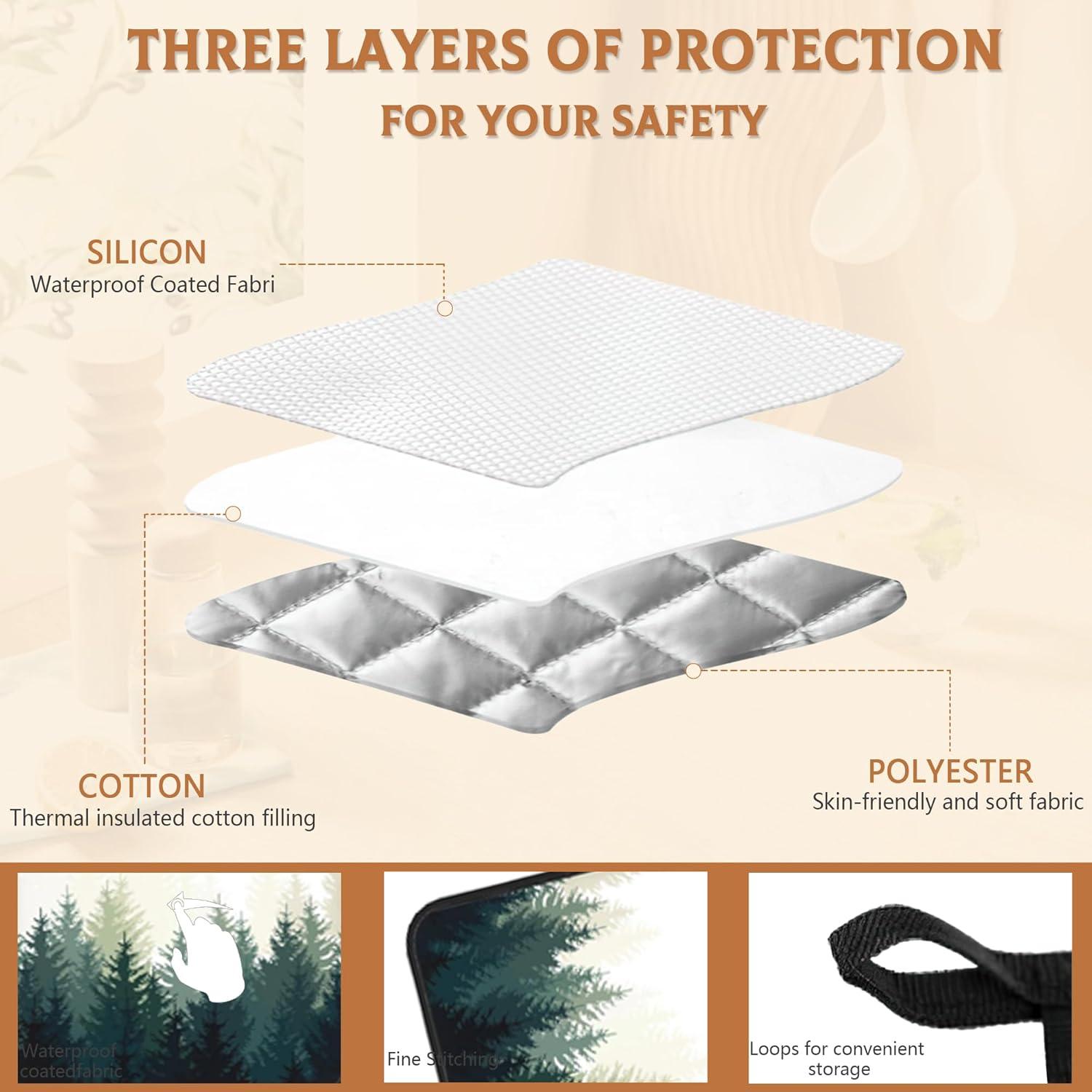 Conjunto de 2 agarraderas de cocina BAMOWEY 20x20 cm resistentes al calor