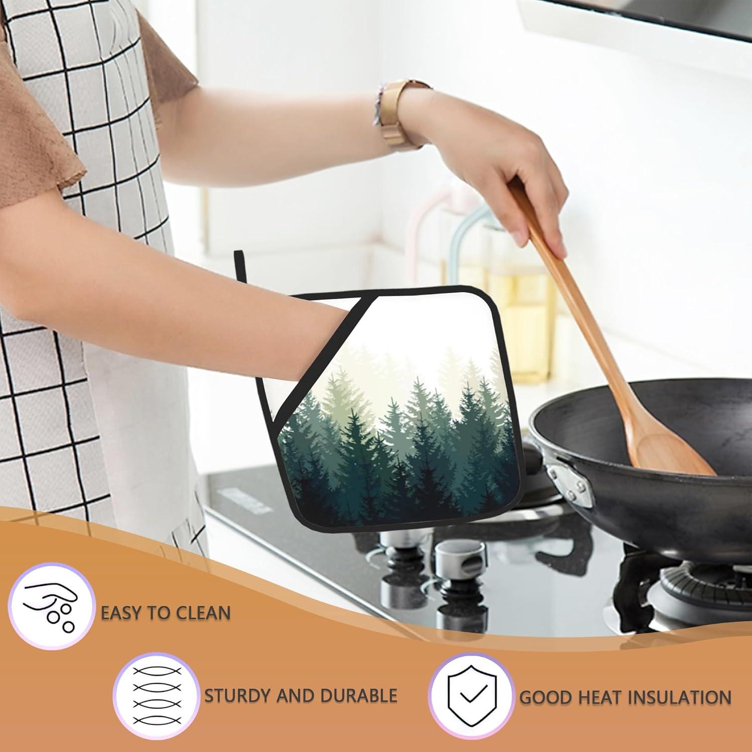 Conjunto de 2 agarraderas de cocina BAMOWEY 20x20 cm resistentes al calor