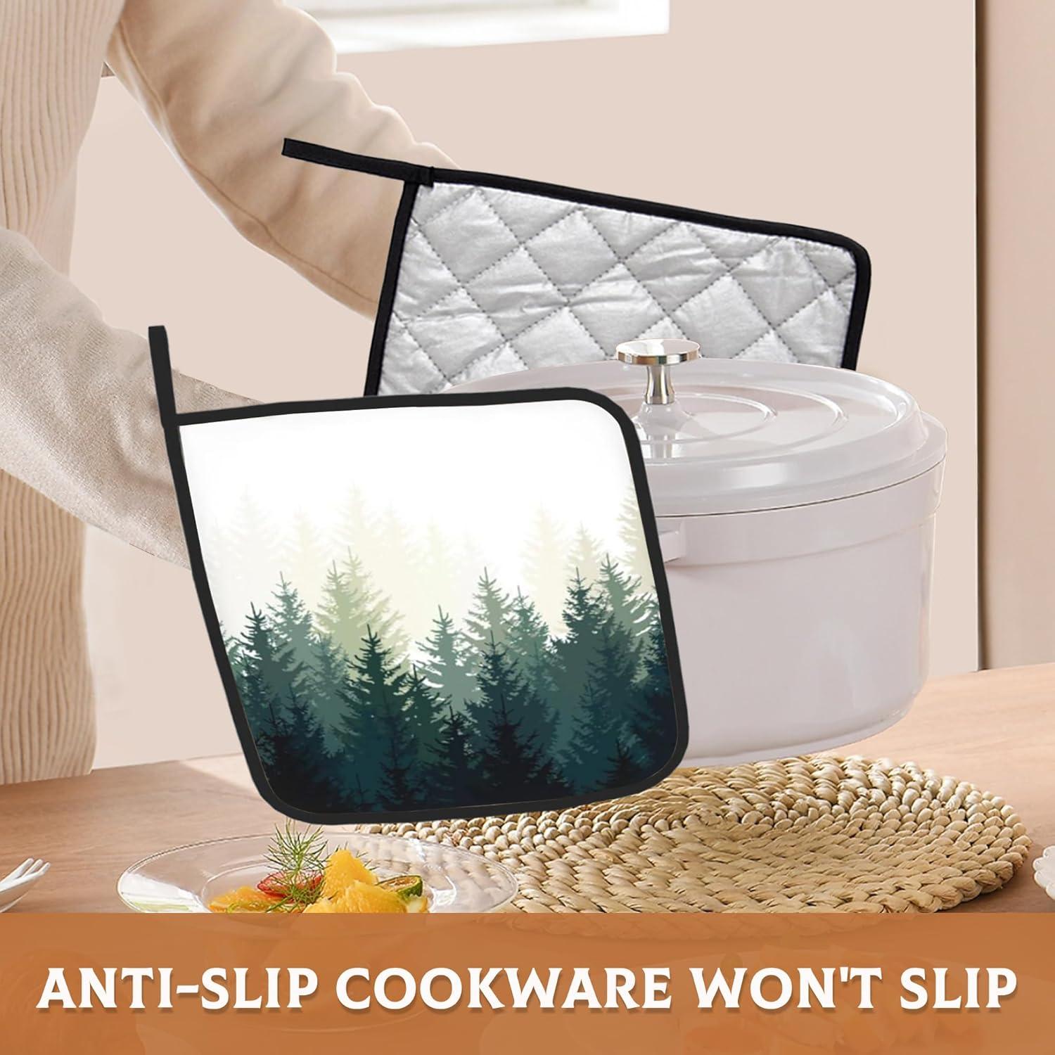 Conjunto de 2 agarraderas de cocina BAMOWEY 20x20 cm resistentes al calor