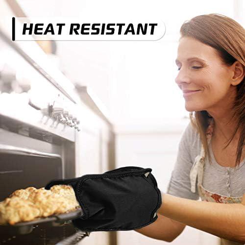 Soportes de Cocina HOMWE 2 en 1, Guantes y Trivets, Negro