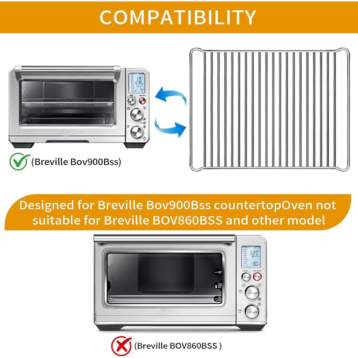 Estante para Horno de Aire GCQ Acero Inoxidable 40.64x30.48 cm