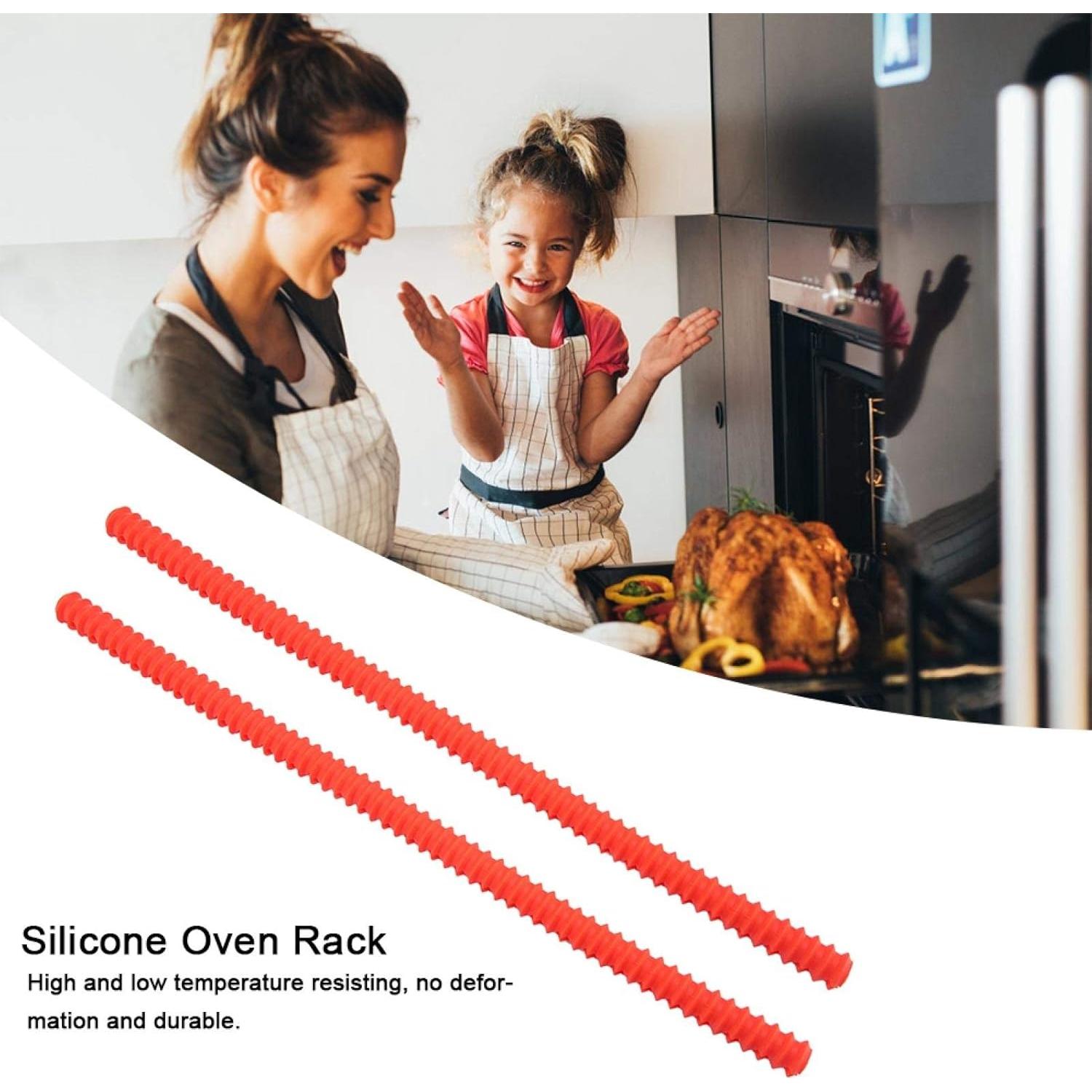 Protectores de estante de horno de silicona Emoshayoga 35cm Rojo