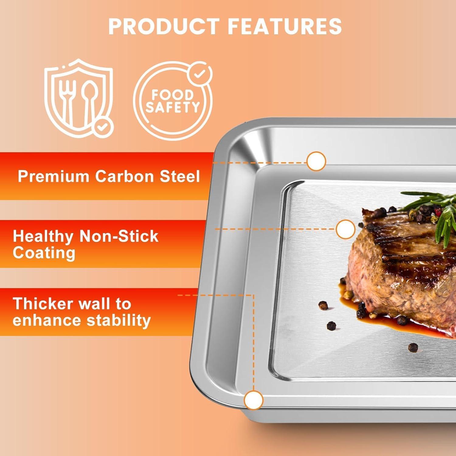 Bandeja de Acero Inoxidable para Freidora de Aire Cuisinart 28.7x24.6cm