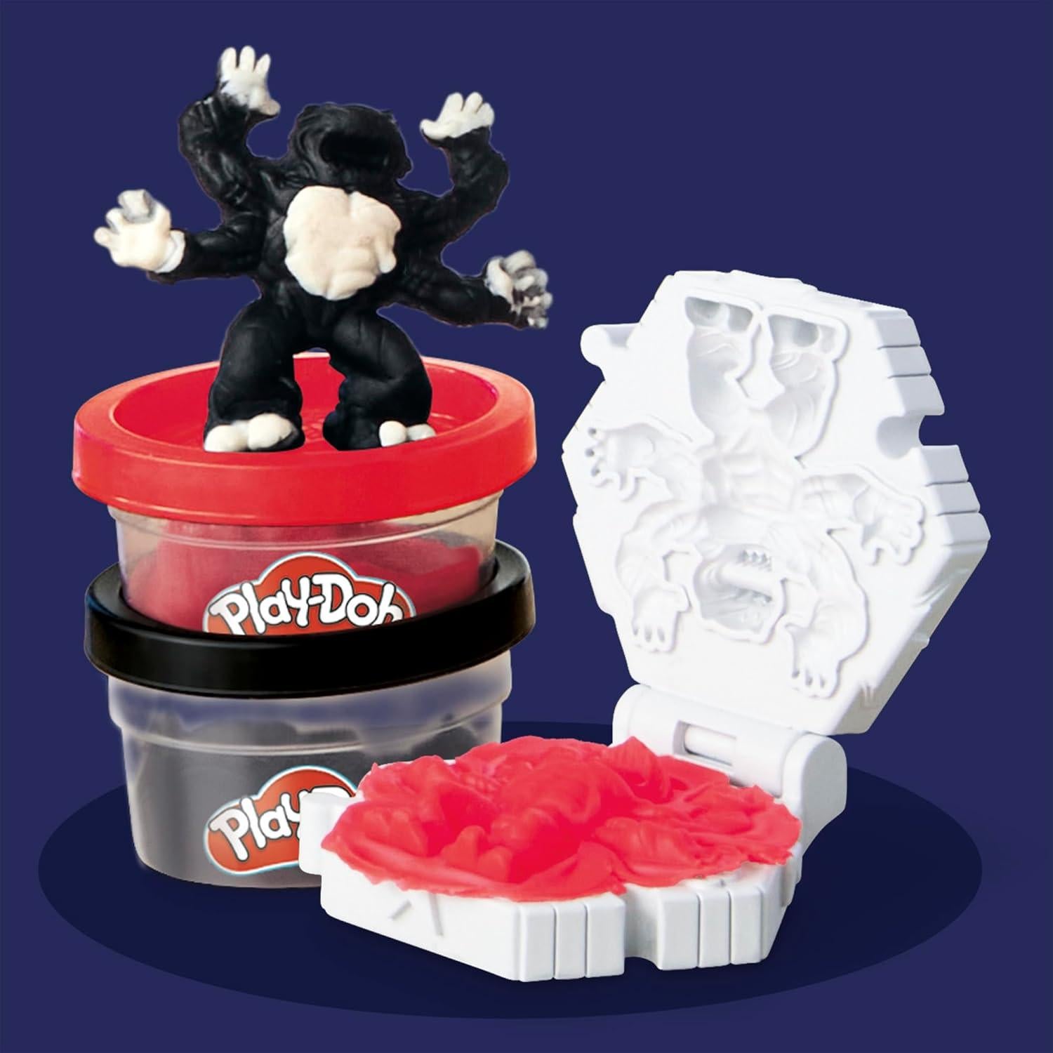 Play-Doh Capitán América Moto-Cortador con Figura y Accesorios