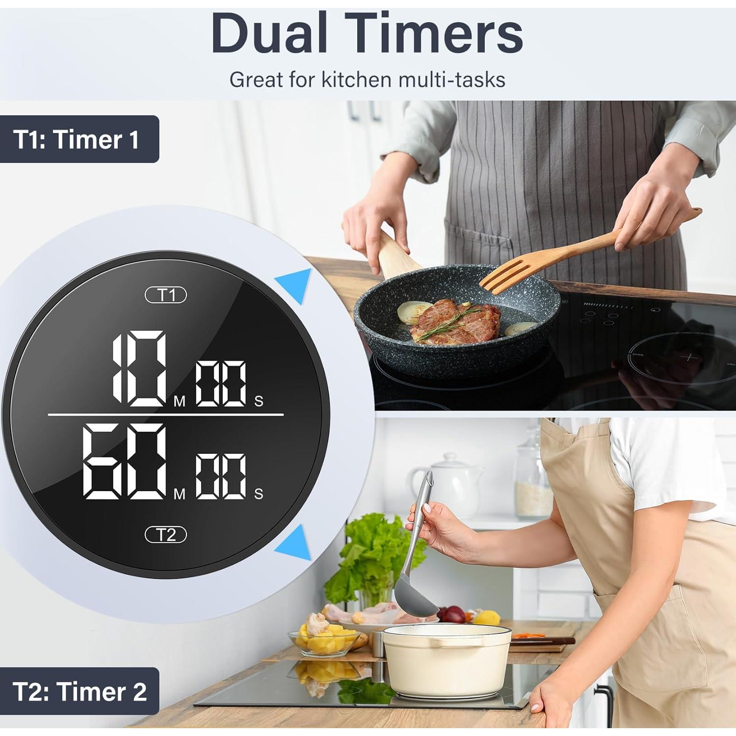 Temporizador Digital Doble HAUKINIX con Pantalla Grande