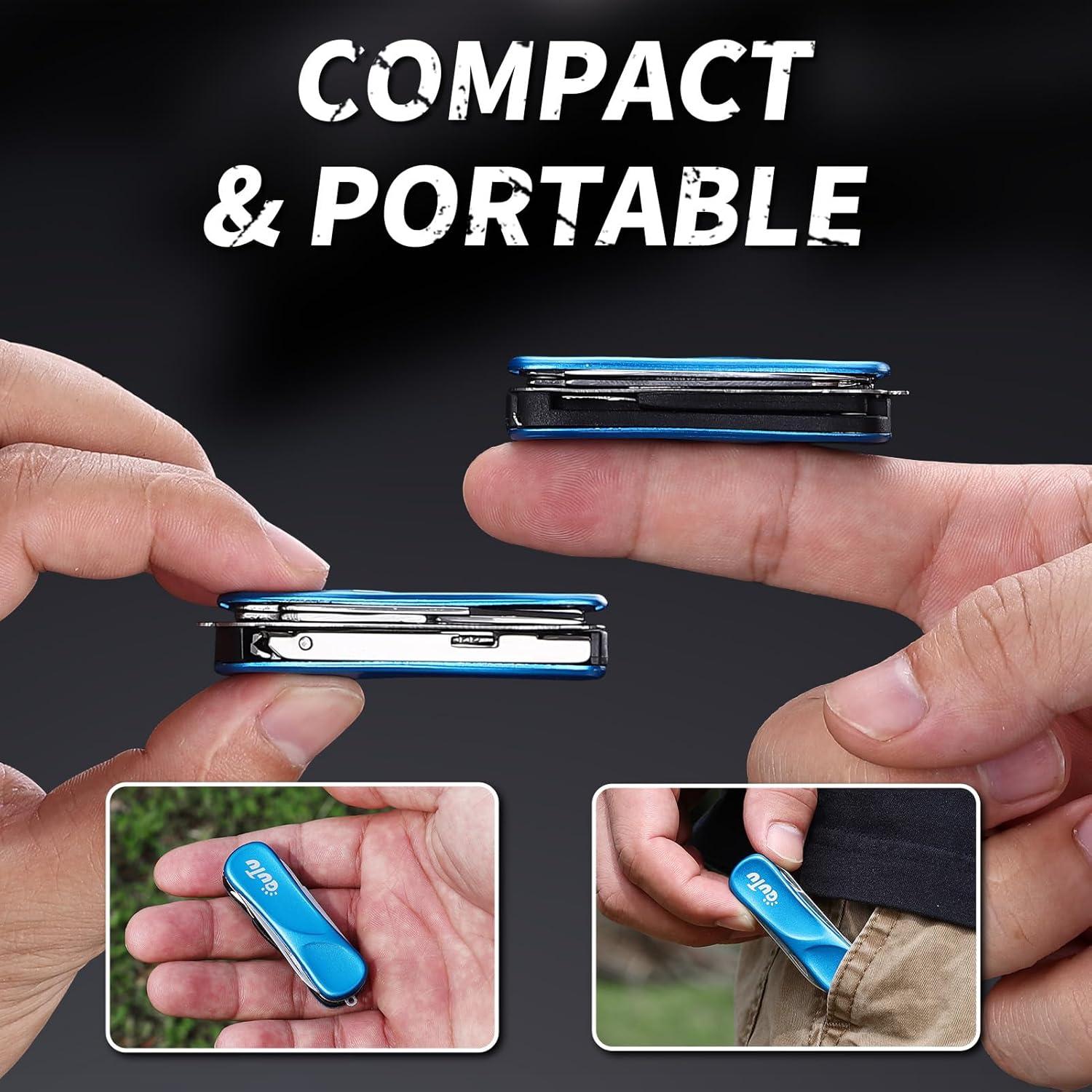 Cortauñas Multiherramienta OUTU 7 en 1 con Llavero Azul