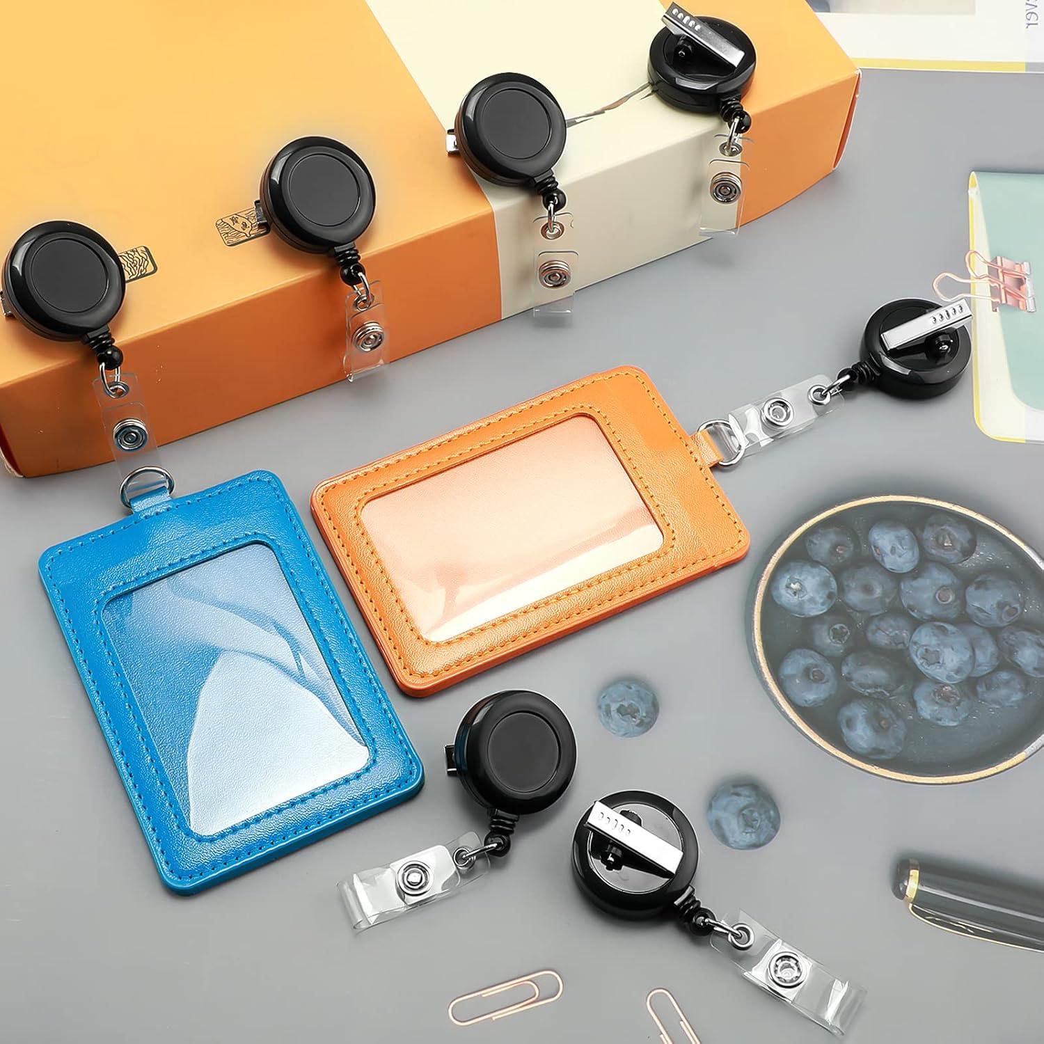 2 Reels de Insignia Retráctiles Koorito con Clip Giratorio Negro