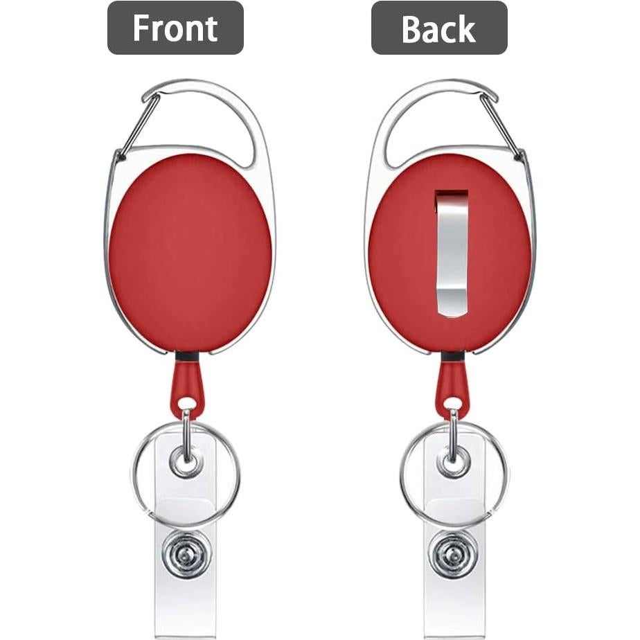 14 Portatarjetas Retráctiles Viaky con Clips y Cuerda 60cm