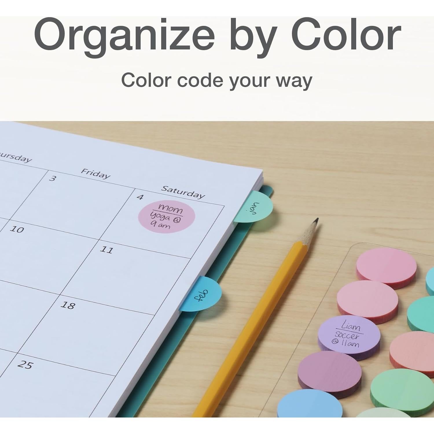 Notas Adhesivas Transparentes Redi-Tag 2.54 cm 600 Piezas Pastel