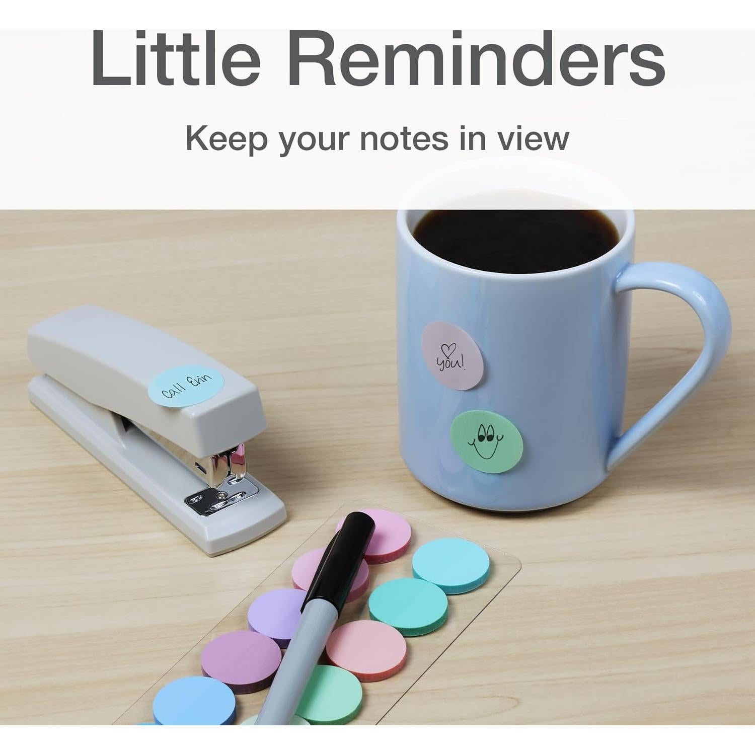 Notas Adhesivas Transparentes Redi-Tag 2.54 cm 600 Piezas Pastel