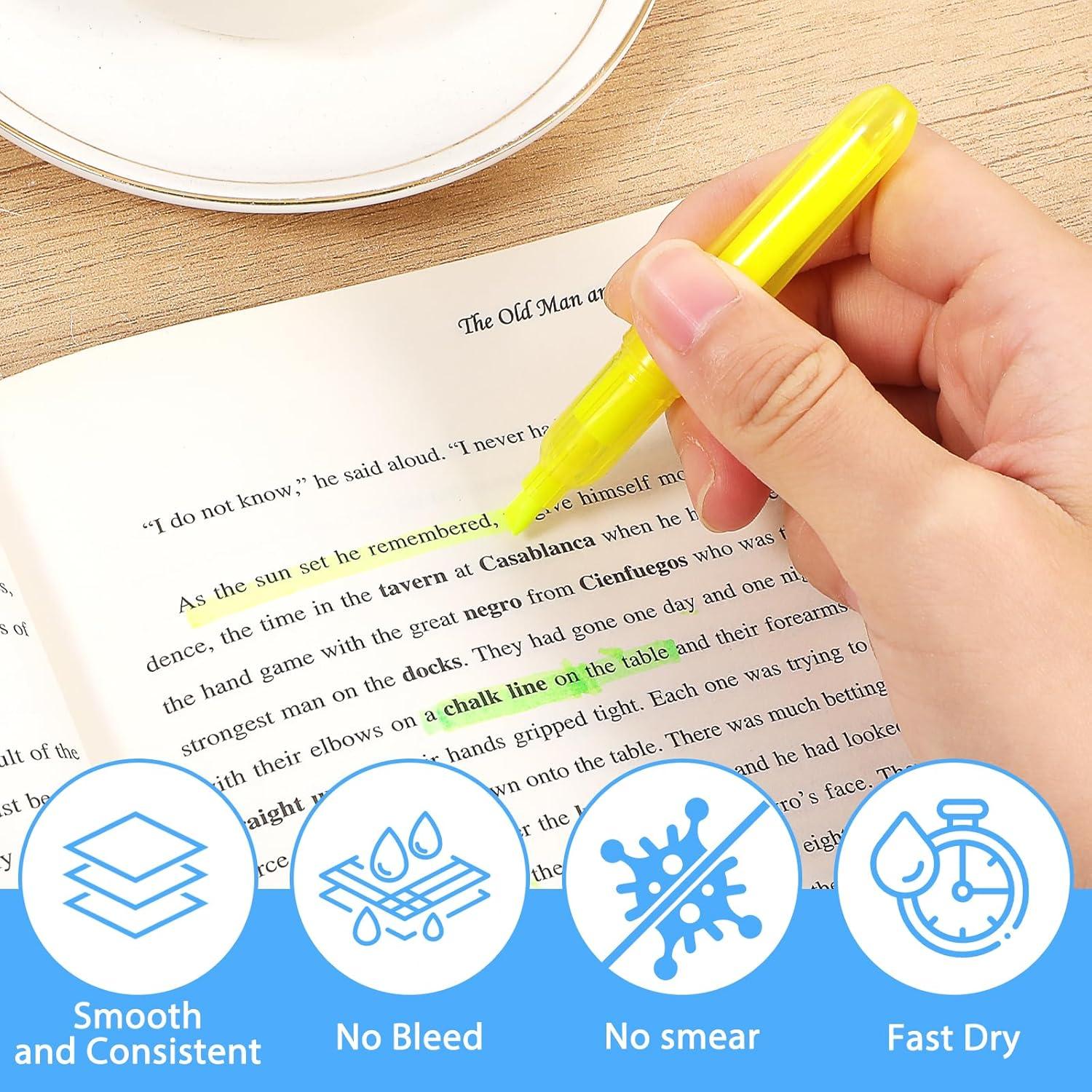 100 Mini Marcadores Fluorescentes Meyeyaia - Colores Brillantes