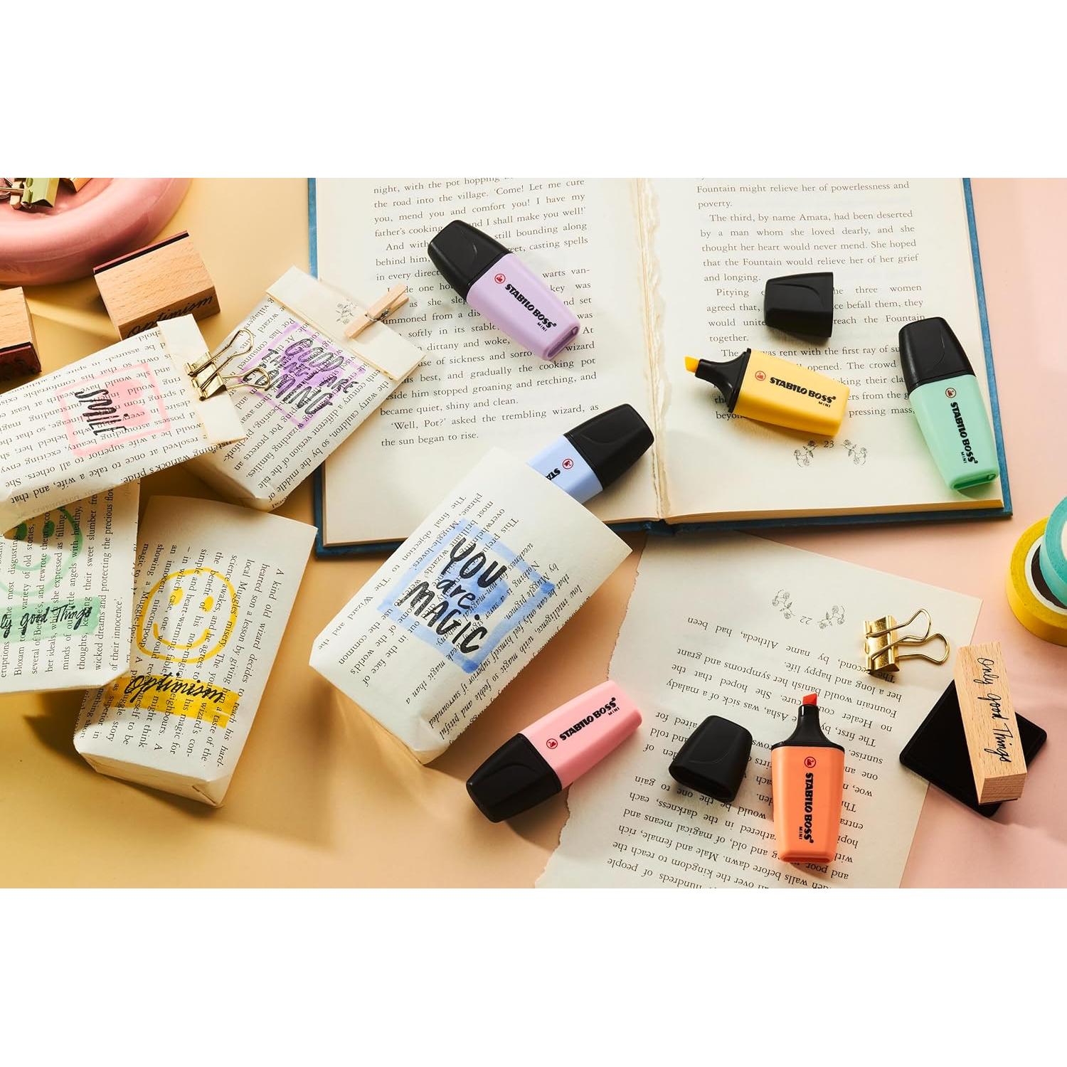 Resaltadores STABILO Boss Mini Pastel x 6 - Tinta a Base de Agua