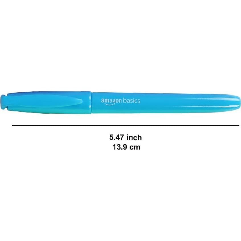 Marcadores Fluorescentes Amazon Basics, Punta Cincel, 12 Colores