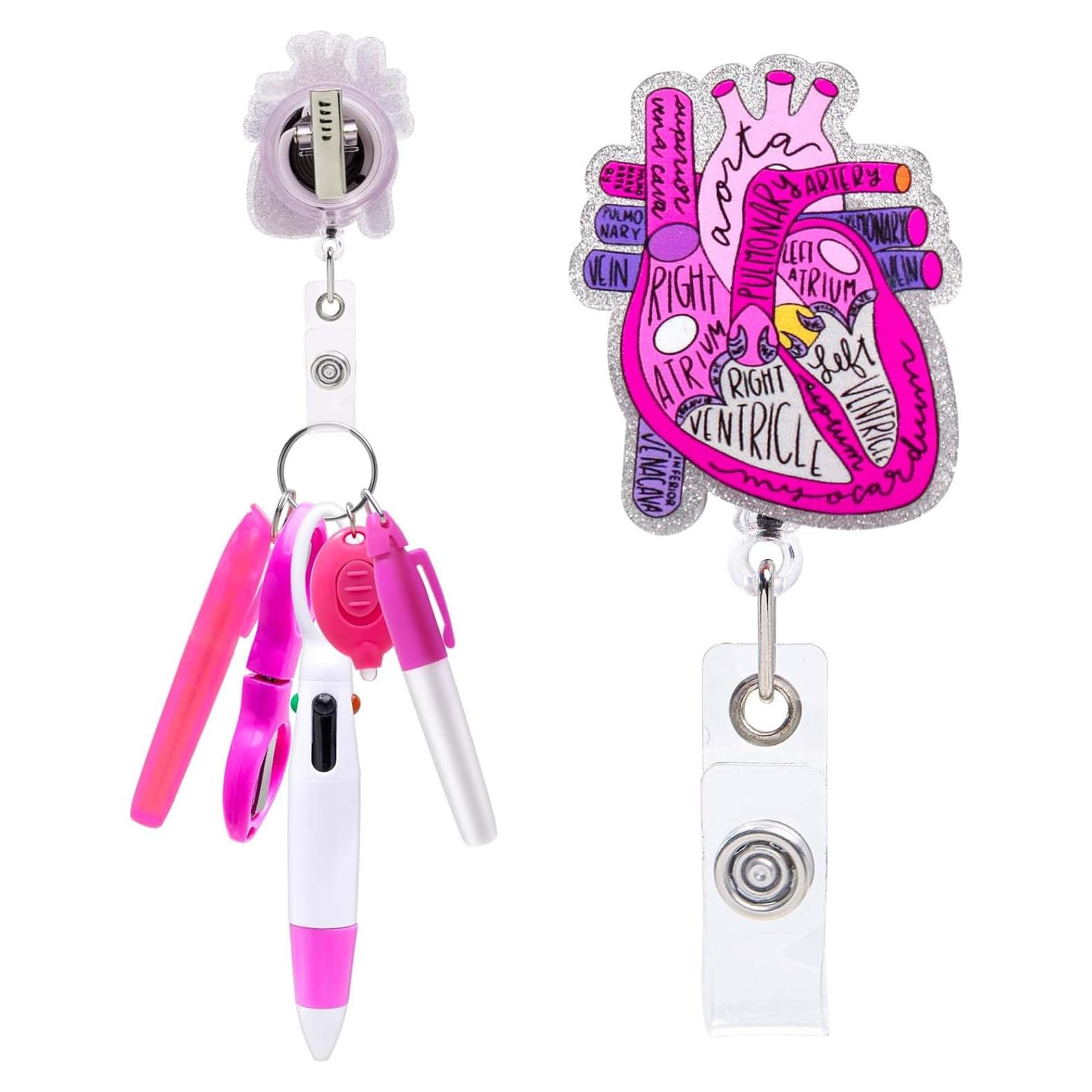 Juego de bolígrafos de enfermera GZJINYUAN 6 piezas Rosa