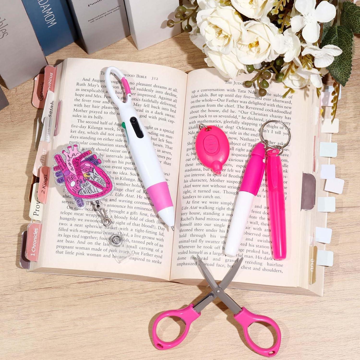 Juego de bolígrafos de enfermera GZJINYUAN 6 piezas Rosa