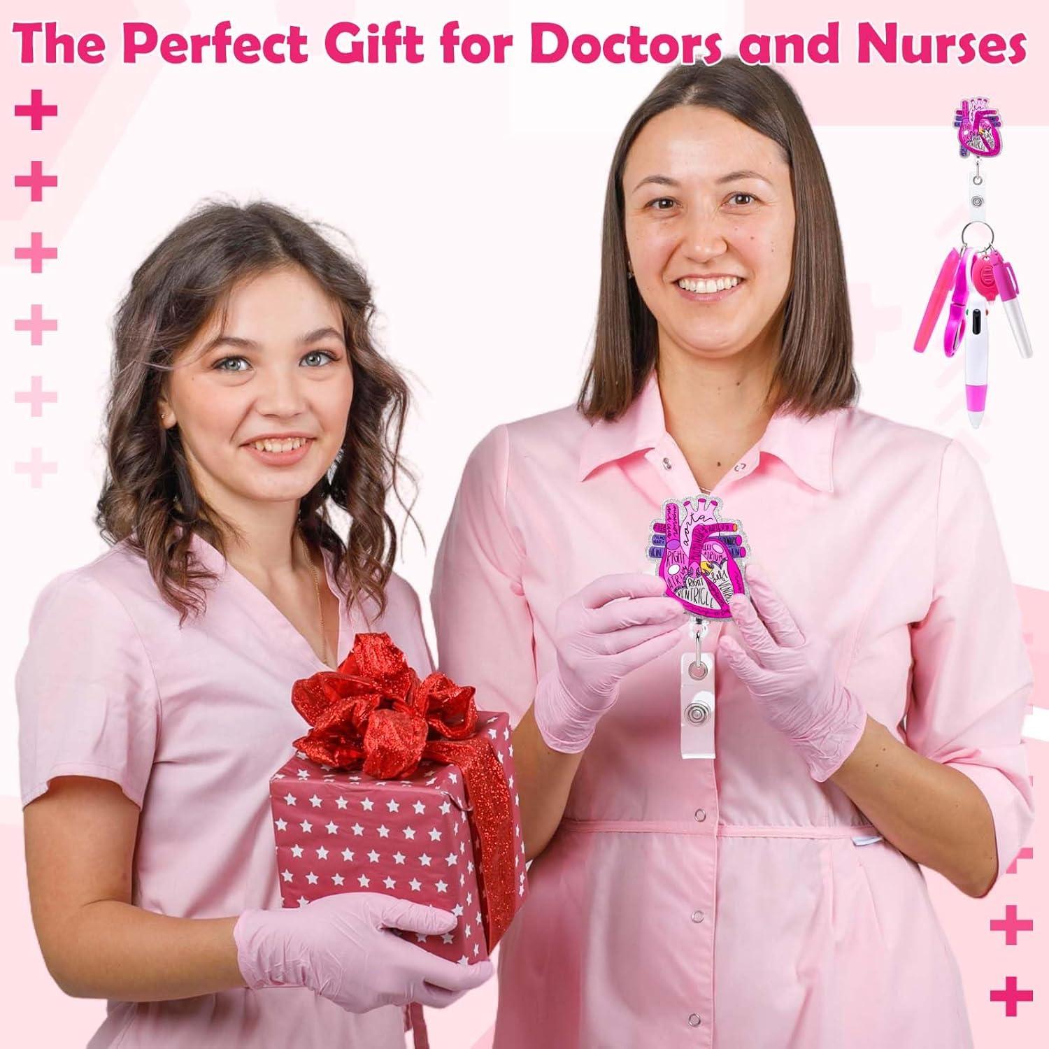 Juego de bolígrafos de enfermera GZJINYUAN 6 piezas Rosa