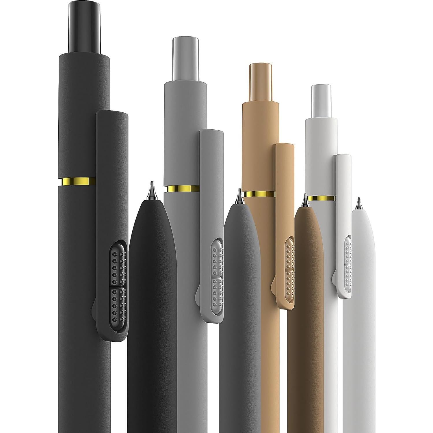 Bolígrafos de Gel Hiacry 0.7mm Tinta Negra 8 Pcs Escritura Suave