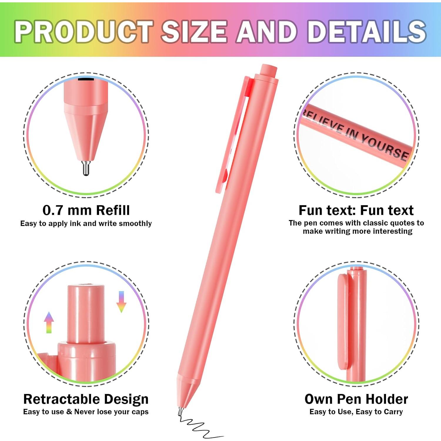 Juego de 12 Bolígrafos Punta Fina WY WENYUAN Tinta Negra 0.7mm