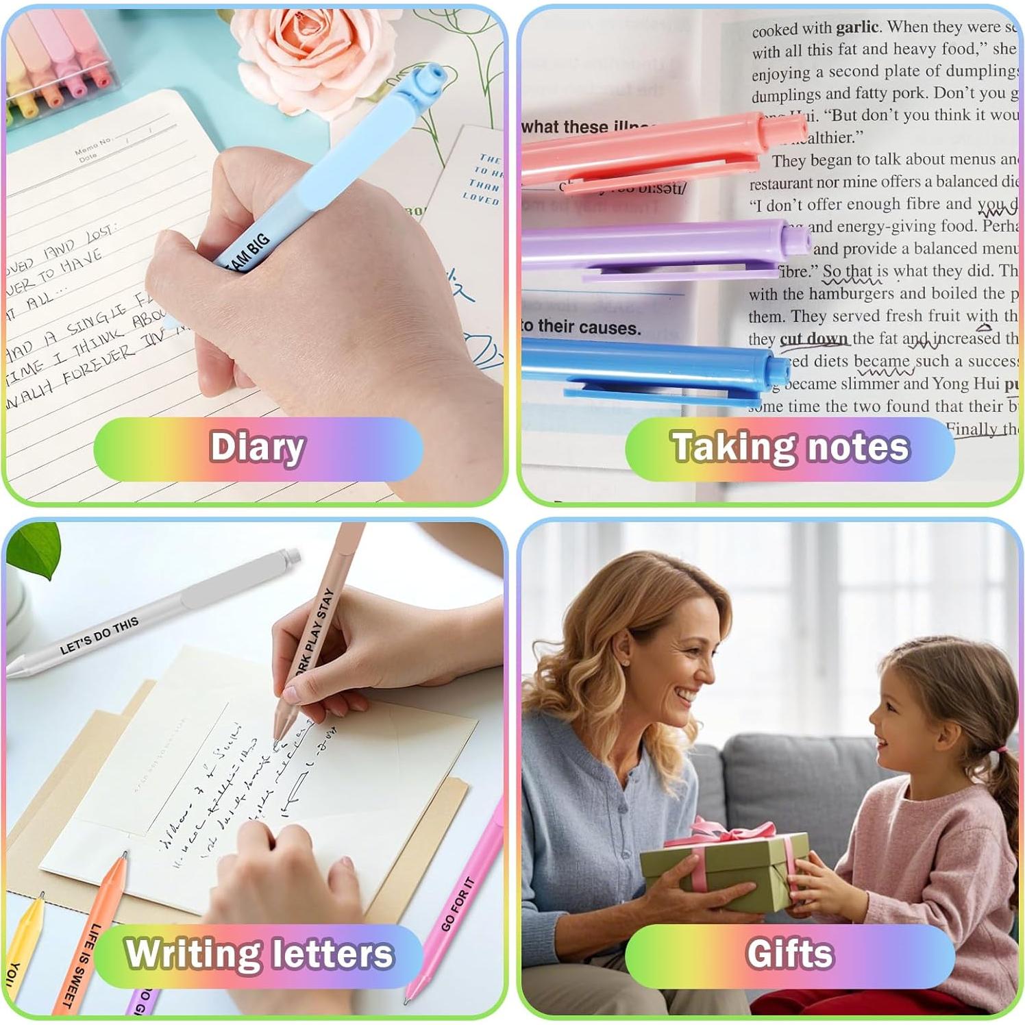 Juego de 12 Bolígrafos Punta Fina WY WENYUAN Tinta Negra 0.7mm