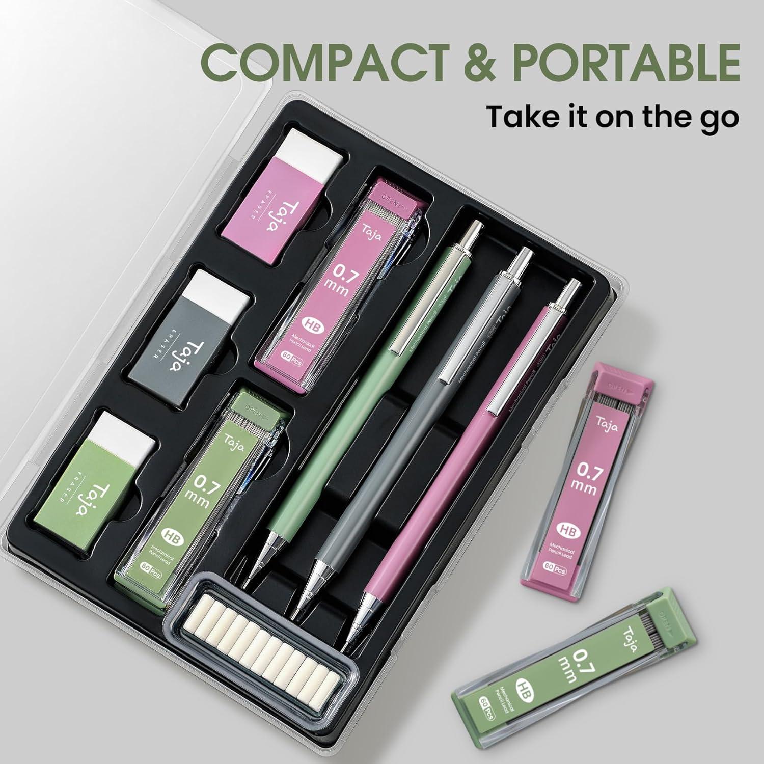 Juego de Lápices Mecánicos Taja Vintage 0.7mm con Estuche