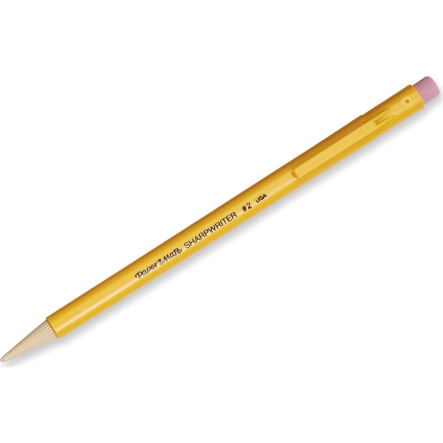 Lápices Mecánicos Paper Mate SharpWriter 0.7mm HB #2 Amarillo 12 Unidades