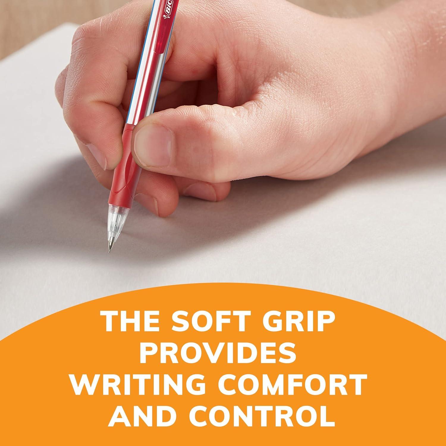 Lápices Mecánicos BIC Velocity 0.9mm Coloridos con Borradores - Paquete de 12