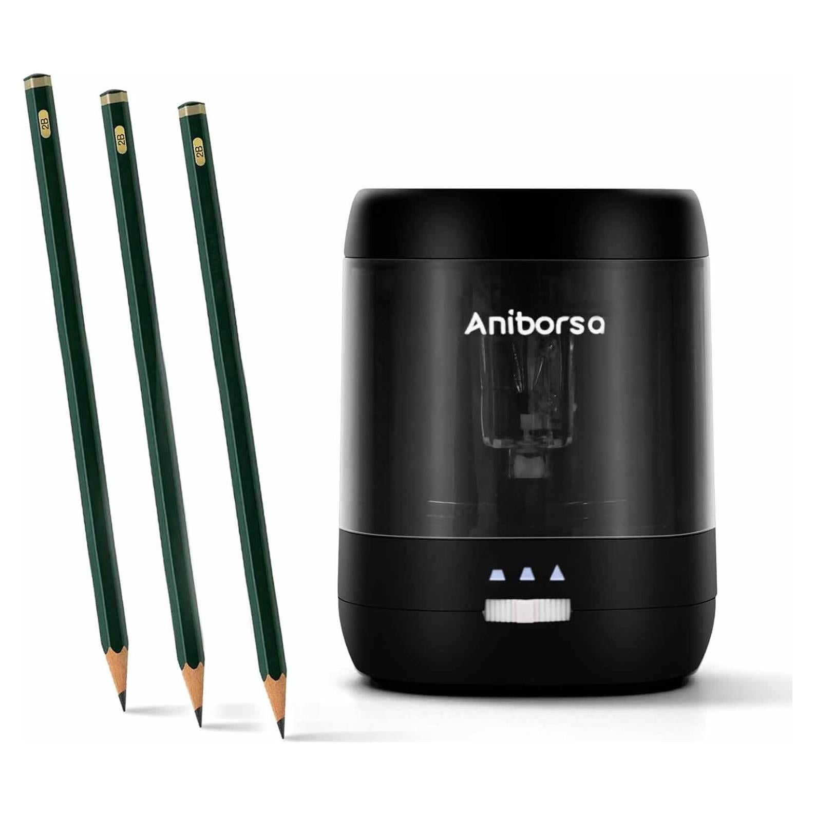 Sacapuntas Eléctrico Aniborsa 1705 USB y Batería Ajustable