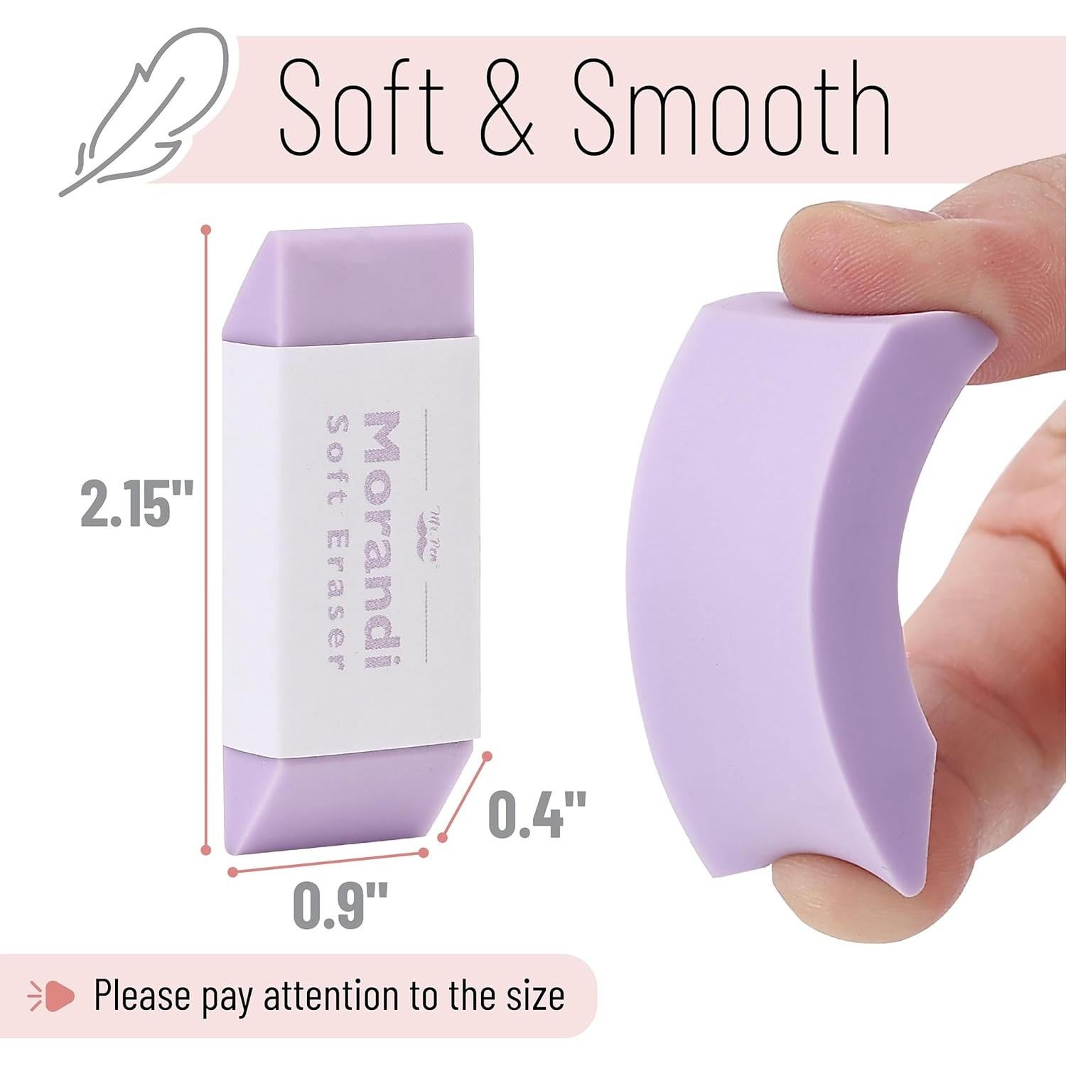 Gomas de Borrar Mr. Pen, 10 Piezas, Colores Morandi