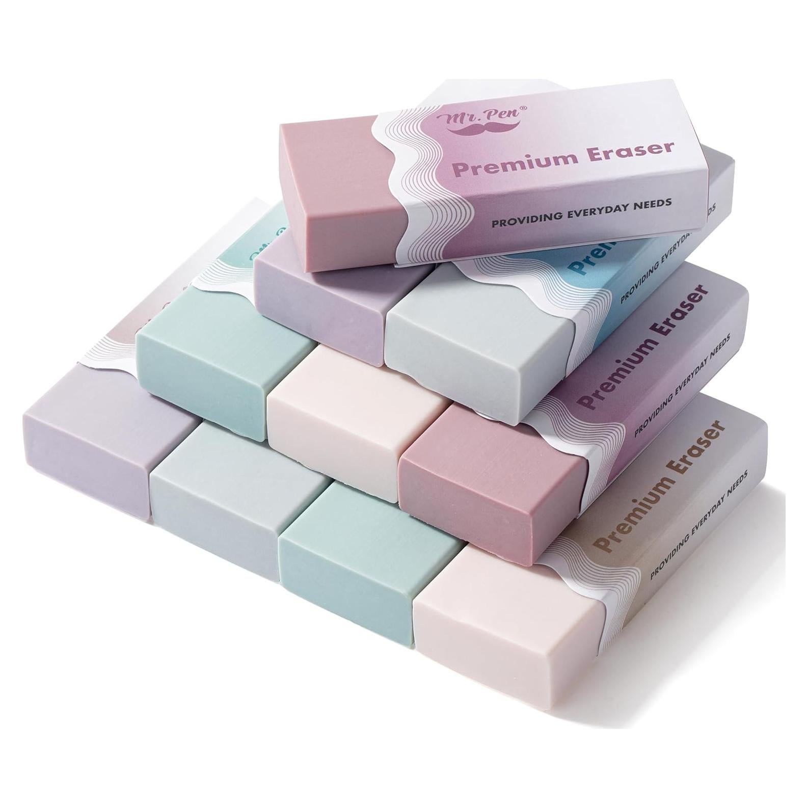 Gomas de Borrar Mr. Pen - 10 Piezas Colores Morandi
