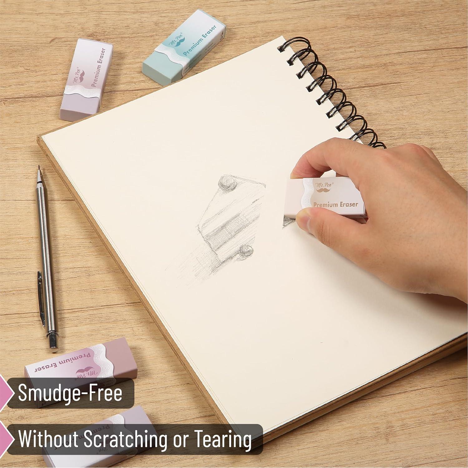 Gomas de Borrar Mr. Pen - 10 Piezas Colores Morandi