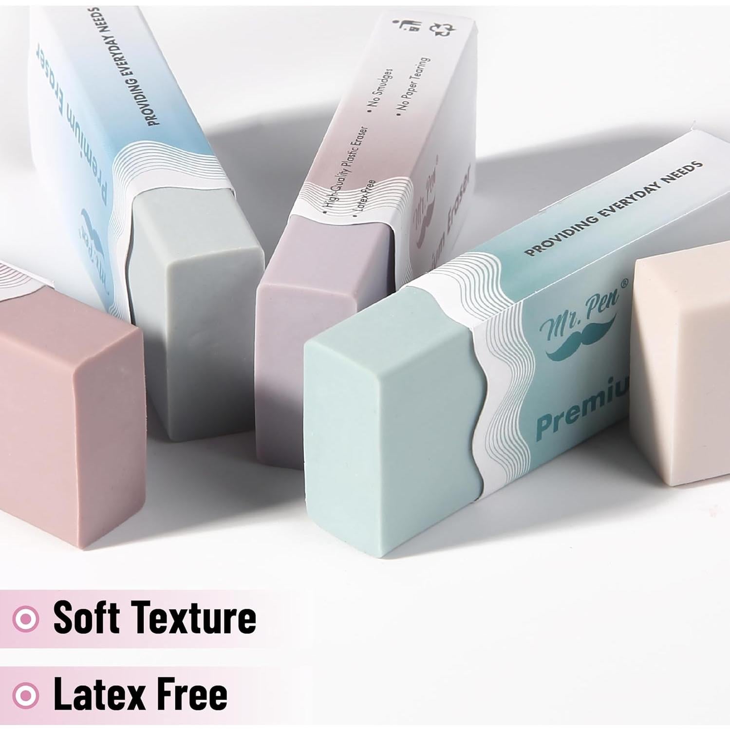 Gomas de Borrar Mr. Pen - 10 Piezas Colores Morandi