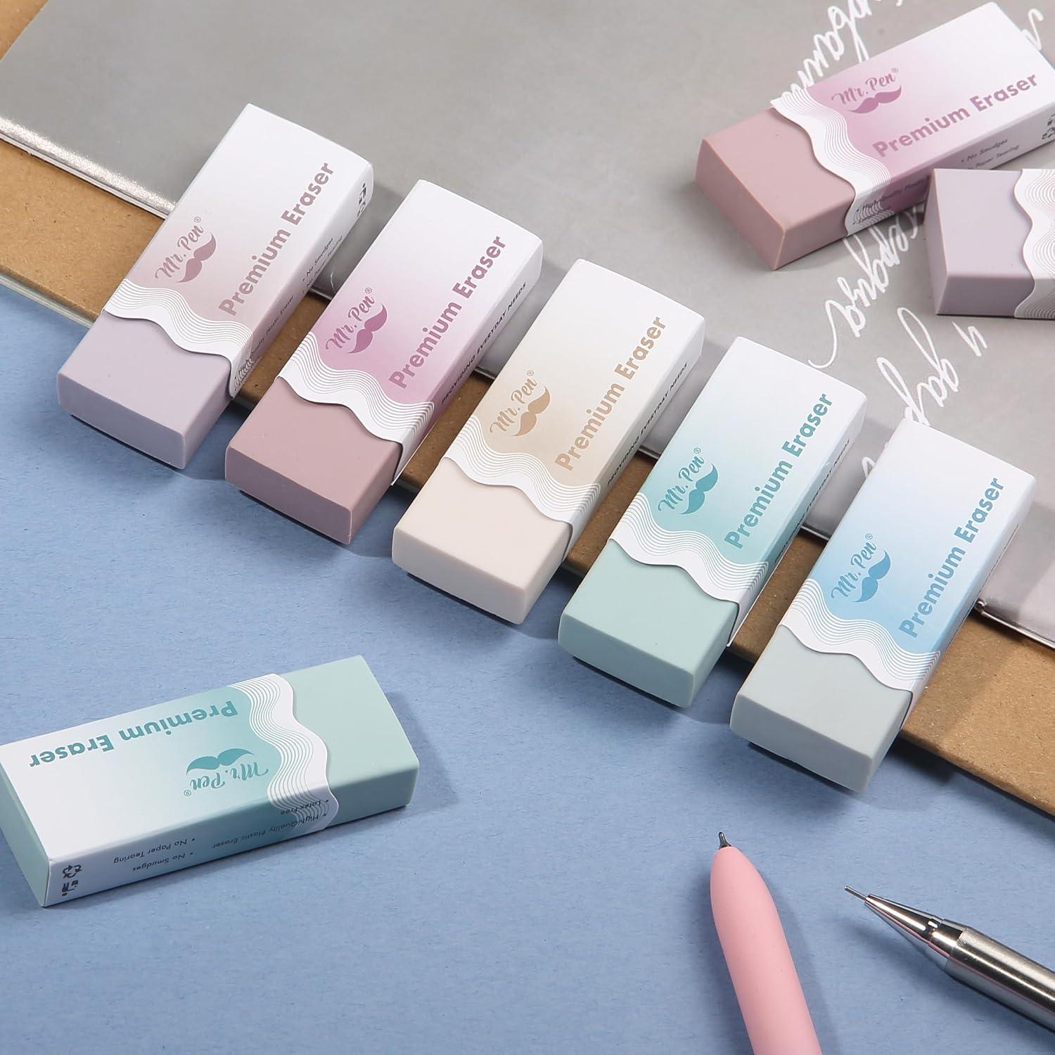 Gomas de Borrar Mr. Pen - 10 Piezas Colores Morandi